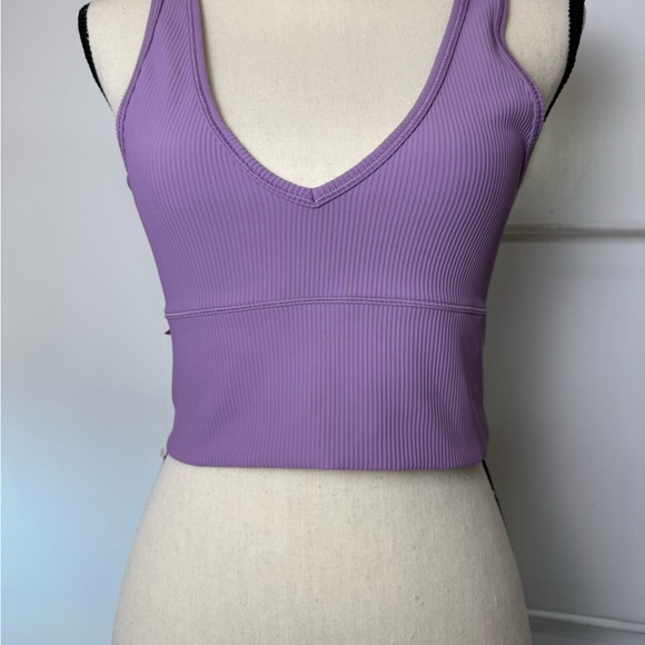 Lululemon  Women's Power Pivot Ribbed Reversible Tank Top Wisteria Purple Size 6 - Picture 2 of 6